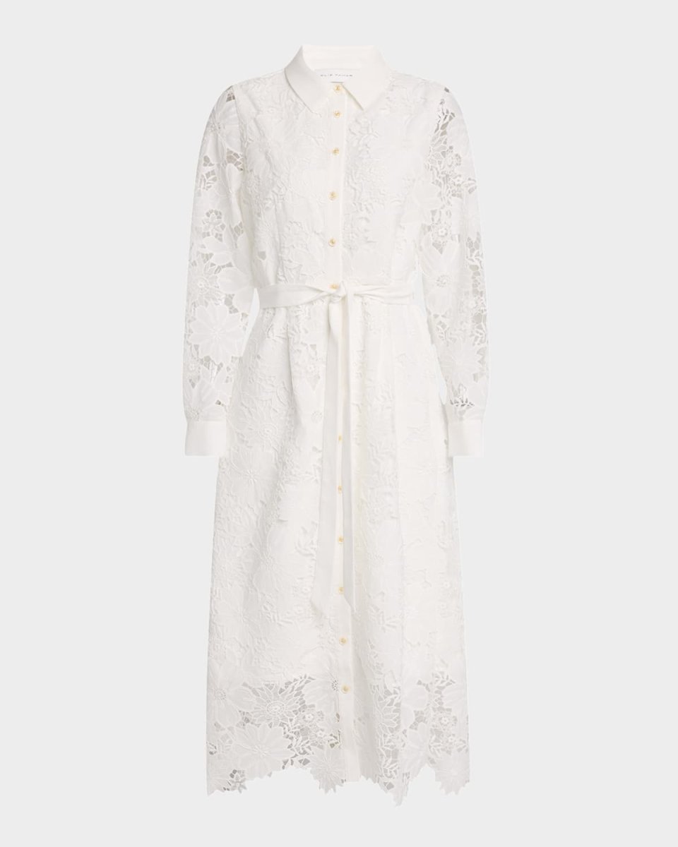 The Lilia Floral Lace Midi Shirtdress